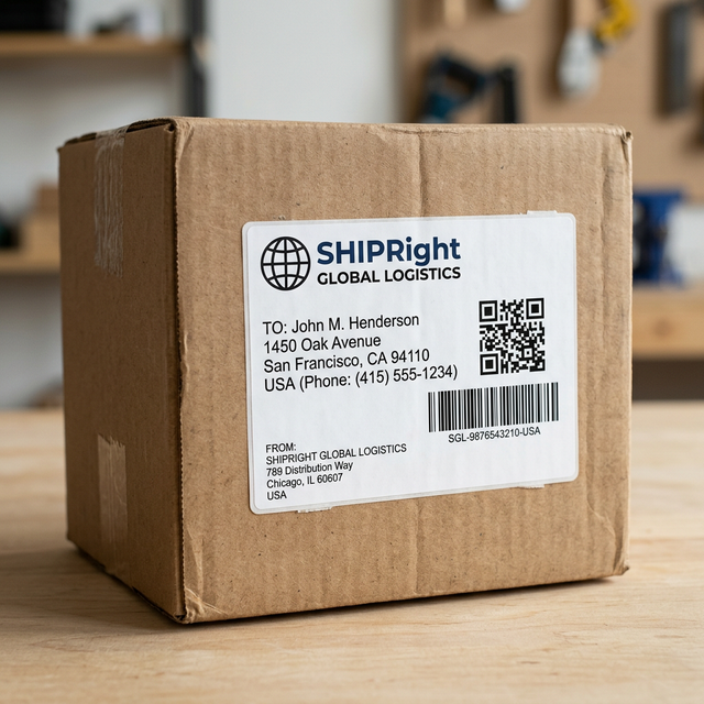 Etiquetas de envío con código QR